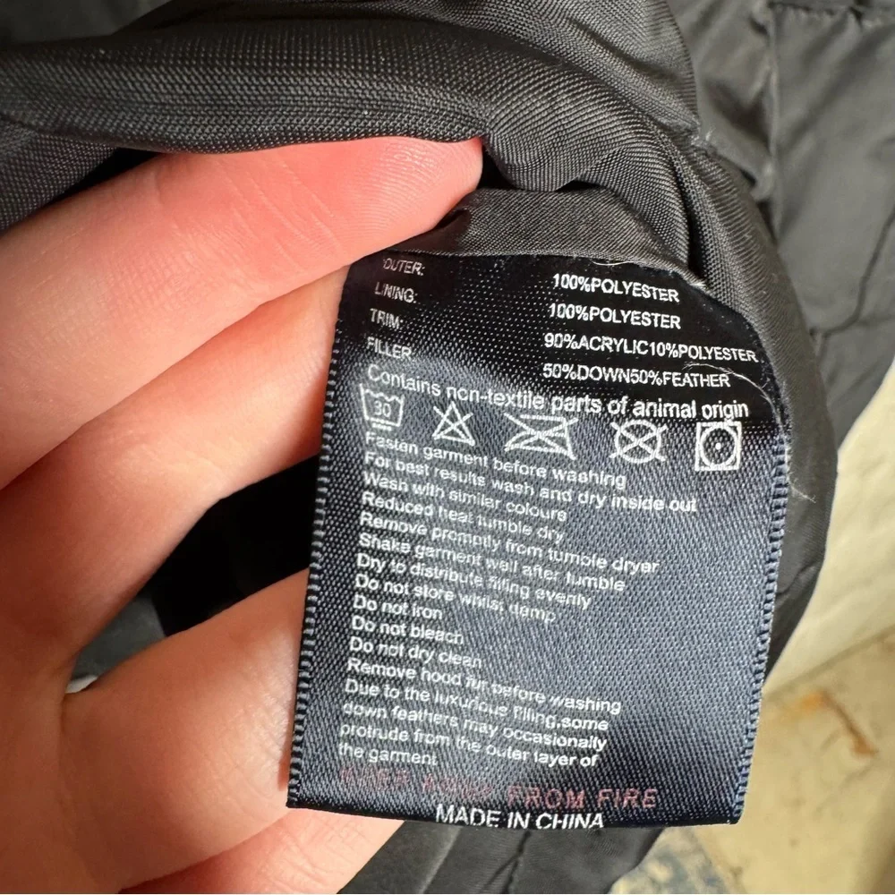 Puffa Orginal Duvet Clothing Company‎ Black Puffer Coat Size Medium